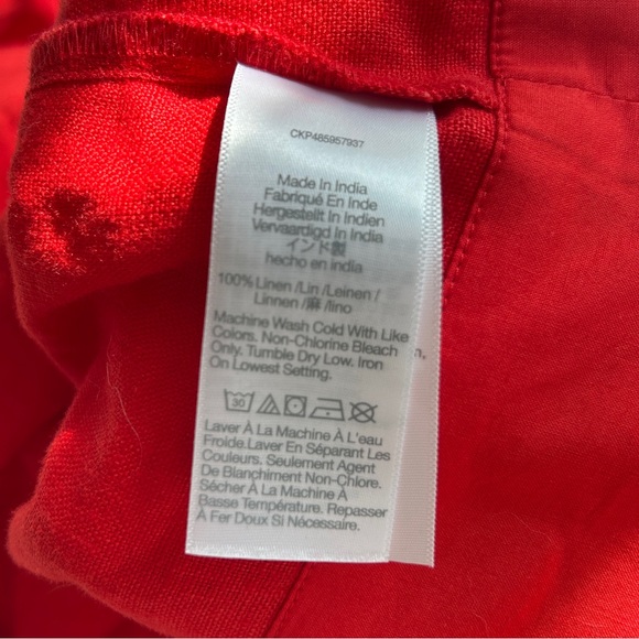 Madewell Cross Back A-Line Linen Minidress - Picture 7 of 7